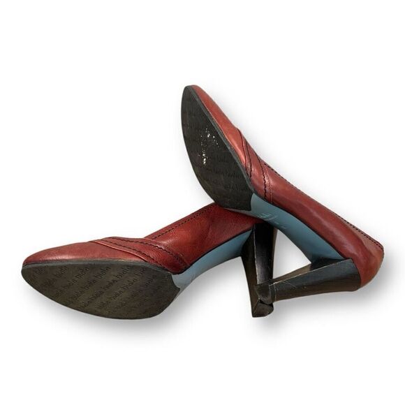 Biala Red Pumps Heels Made In Italy Size 8 - Picture 8 of 9